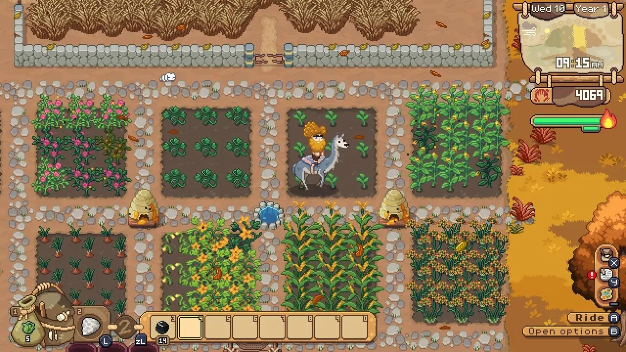 A screenshot from Roots of Pacha