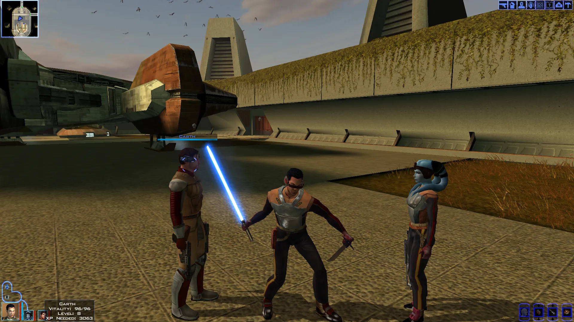 A screenshot from Knights of the Old Republic