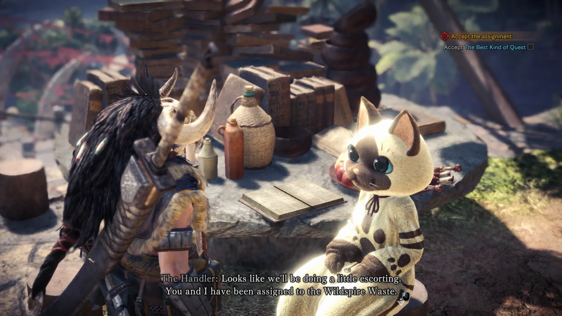 A screenshot from Monster Hunter: World