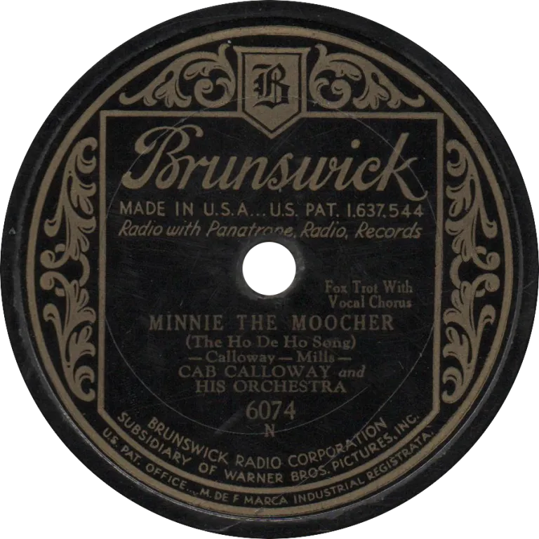 Original 78 of MINNIE THE MOOCHER (The Ho De Ho Song) by CAB CALLOWAY and HIS ORCHESTRA (1931)