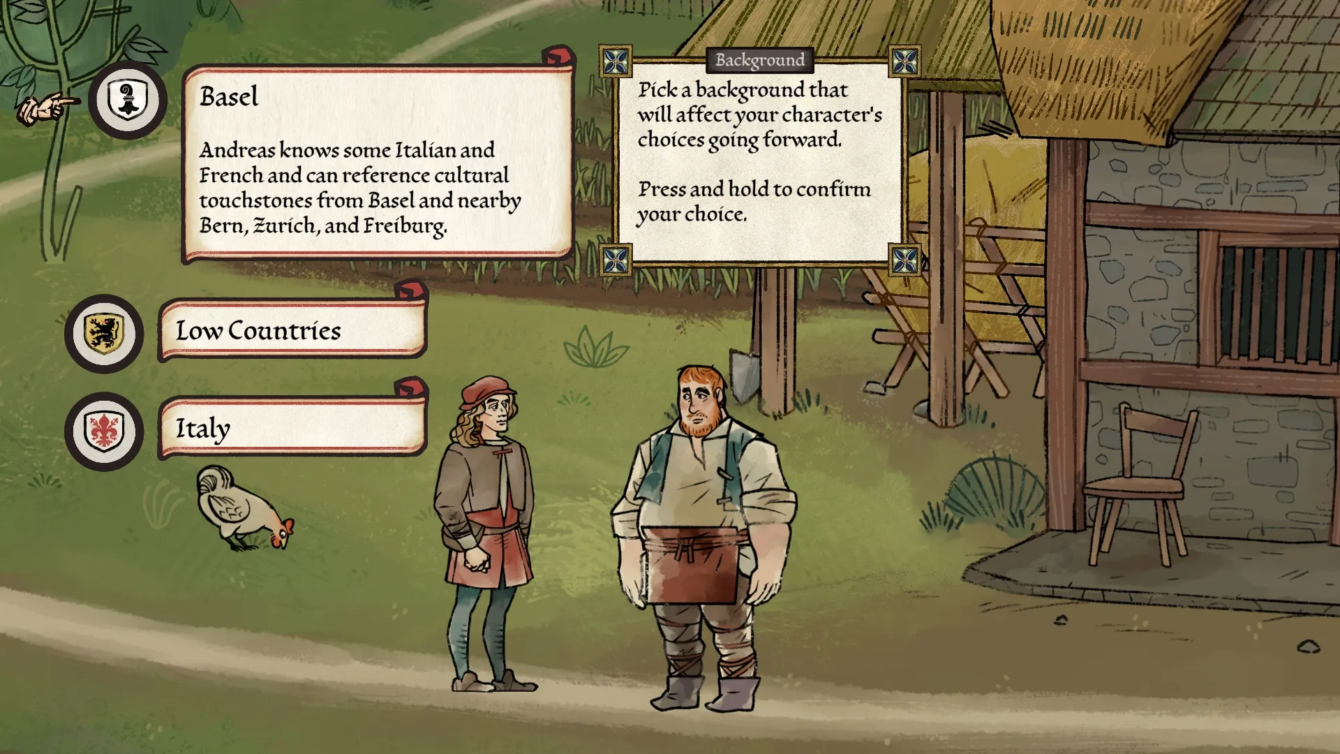 A screenshot from Pentiment