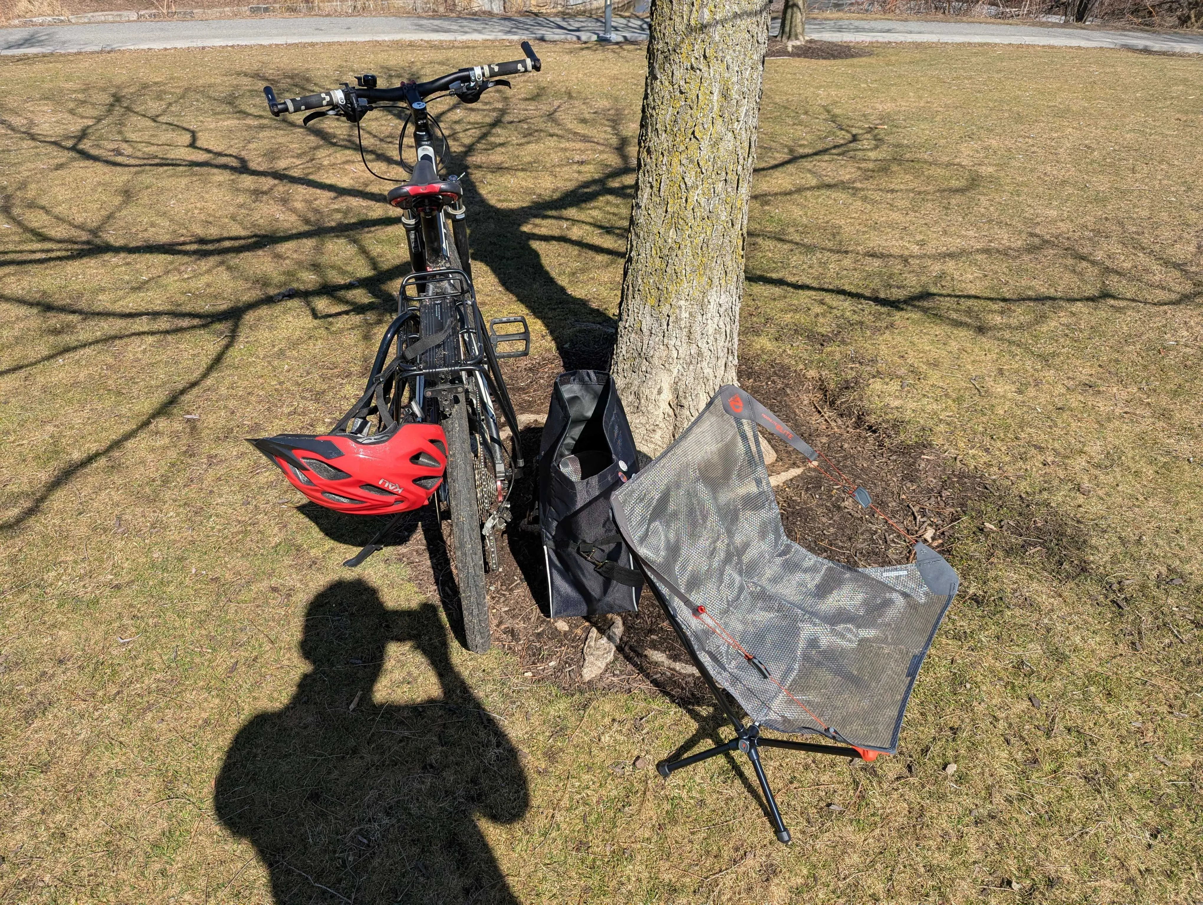 Typical biking to the park to read a book experience. (also from March) "Typical biking to the park to read a book experience. (also from March)"